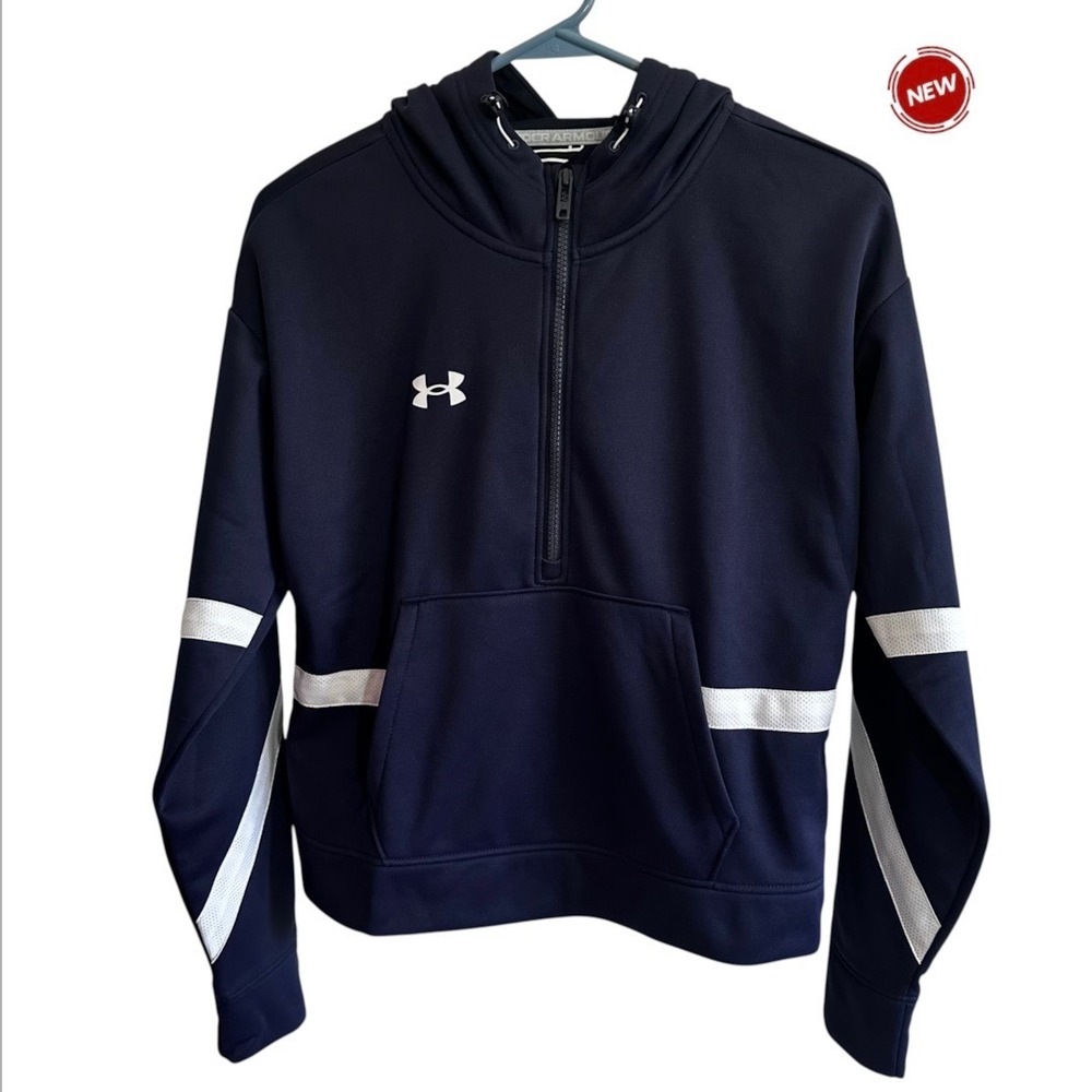 Under Armour Storm Armour Fleece Hoodie Blue Size XS Pullover 1/4 Zip NWT | 0210